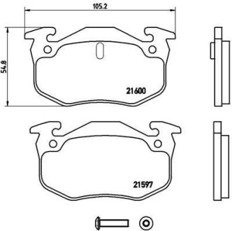 Гальмівні колодки, дискове гальмо (набір) BREMBO P68018