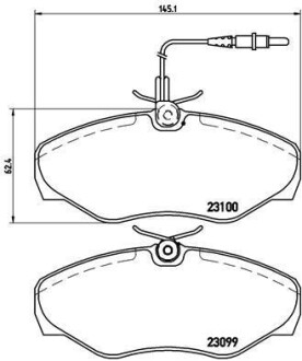 Колодки тормозные передние дисковые BREMBO P68026