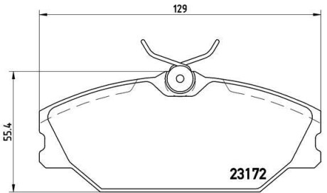 Комплект тормозных колодок, дисковый механизм BREMBO P68027