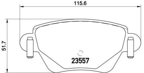 Гальмівні колодки, дискове гальмо (набір) BREMBO P68028