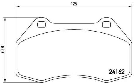 Комплект тормозных колодок, дисковый механизм BREMBO P68036