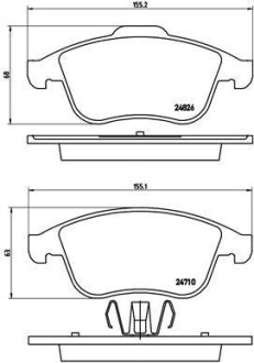 Комплект гальмівних колодок з 4 шт. дисків BREMBO P 68 047