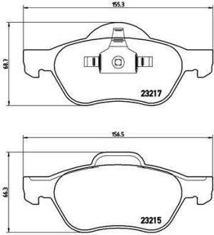 Колодки тормозные передние дисковые BREMBO P68048