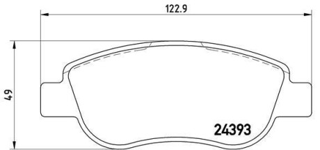 Гальмівні колодки, дискове гальмо (набір) BREMBO P68049