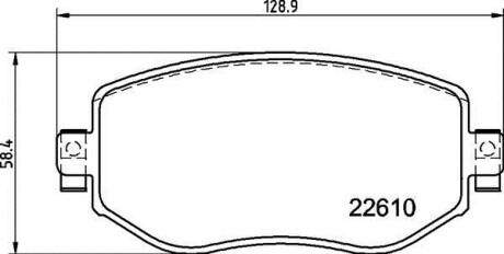 Комплект гальмівних колодок передній BREMBO P68068