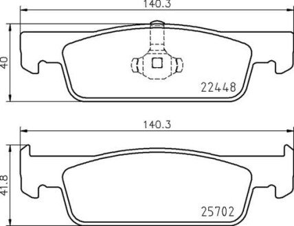 Колодки гальмівні дискові (комплект 4 шт) BREMBO P68069