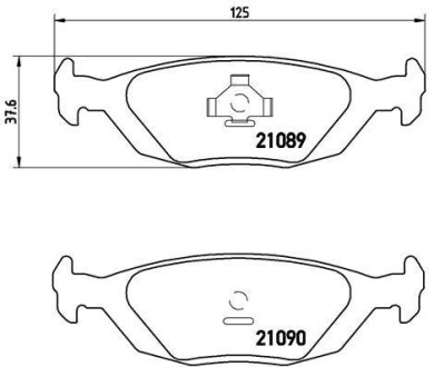 Комплект тормозных колодок, дисковый механизм BREMBO P71003