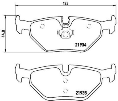 Комплект тормозных колодок, дисковый механизм BREMBO P71006