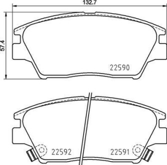 Гальмівні колодки дискові BREMBO P 77 001