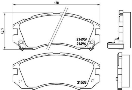 Комплект тормозных колодок, дисковый механизм BREMBO P78004