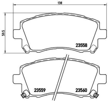 Гальмівні колодки, дискове гальмо (набір) BREMBO P78010