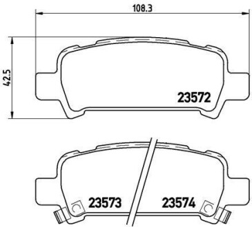 Комплект тормозных колодок из 4 шт. дисков BREMBO P78011