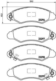 Комплект тормозных колодок, дисковый механизм BREMBO P78012