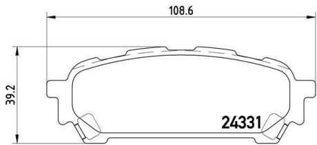 Комплект тормозных колодок из 4 шт. дисков BREMBO P78014