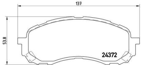 Комплект тормозных колодок, дисковый механизм BREMBO P78015