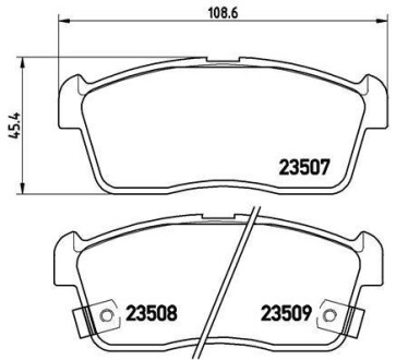 Комплект тормозных колодок, дисковый механизм BREMBO P79012