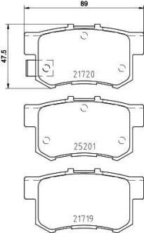 Колодки тормозные дисковые, к-кт. BREMBO P79027