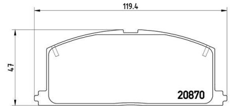 Гальмівні колодки, дискове гальмо (набір) BREMBO P83011