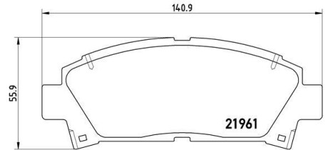 Комплект тормозных колодок, дисковый механизм BREMBO P83028