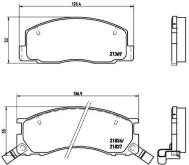 Гальмівні колодки, дискове гальмо (набір) BREMBO P83029