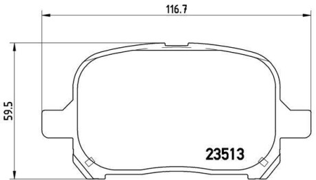 Гальмівні колодки, дискове гальмо (набір) BREMBO P83040