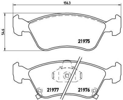 Комплект тормозных колодок, дисковый механизм BREMBO P83041