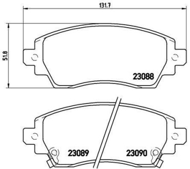 Комплект тормозных колодок, дисковый механизм BREMBO P83042