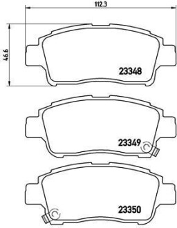 Комплект тормозных колодок, дисковый механизм BREMBO P83050