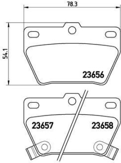 Комплект тормозных колодок, дисковый механизм BREMBO P83057