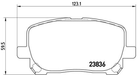 Комплект тормозных колодок из 4 шт. дисков BREMBO P83061