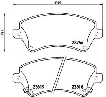 Комплект тормозных колодок из 4 шт. дисков BREMBO P83064