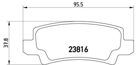 Комплект тормозных колодок, дисковый механизм BREMBO P83065