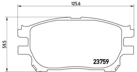 Комплект тормозных колодок, дисковый механизм BREMBO P83070