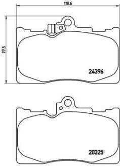 Комплект тормозных колодок из 4 шт. дисков BREMBO P83072