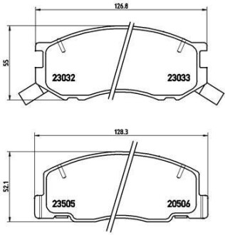 Гальмівні колодки, дискове гальмо (набір) BREMBO P83093 (фото 1)