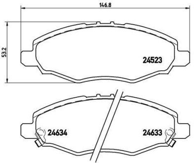 Гальмівні колодки, дискове гальмо (набір) BREMBO P83094