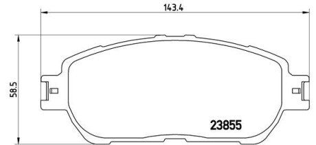 Комплект тормозных колодок из 4 шт. дисков BREMBO P83105