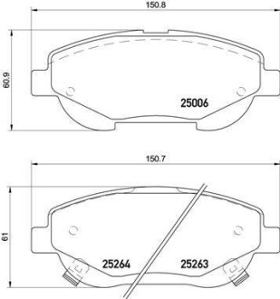 Тормозные колодки BREMBO P83148