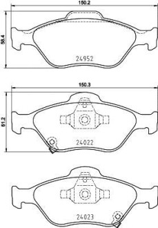 Гальмівні колодки (набір) BREMBO P83159