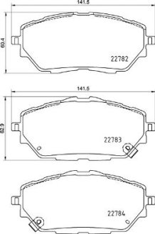 Комплект тормозных колодок из 4 шт. дисков BREMBO P83171