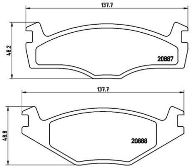 Колодки тормозные передние дисковые BREMBO P85005