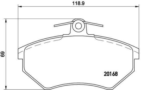 Колодки тормозные передние дисковые BREMBO P85011 (фото 1)