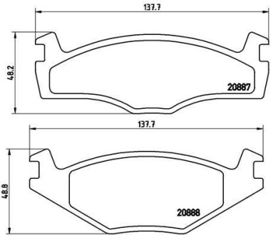 Колодки тормозные передние дисковые BREMBO P85012