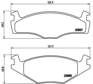 Комплект тормозных колодок, дисковый механизм BREMBO P85024