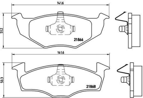 Гальмівні колодки, дискове гальмо (набір) BREMBO P85030 (фото 1)