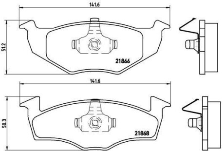 Гальмівні колодки, дискове гальмо (набір) BREMBO P85031