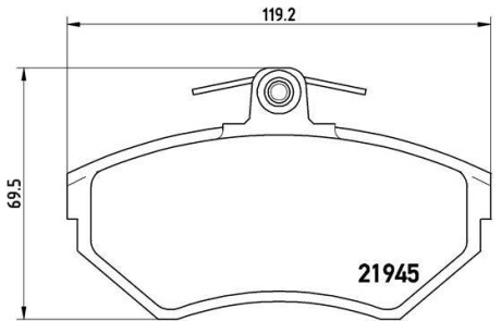 Колодки тормозные передние дисковые BREMBO P85032