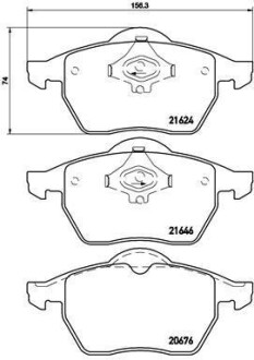 Комплект тормозных колодок, дисковый механизм BREMBO P85036