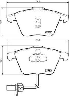 Комплект тормозных колодок, дисковый механизм BREMBO P85056