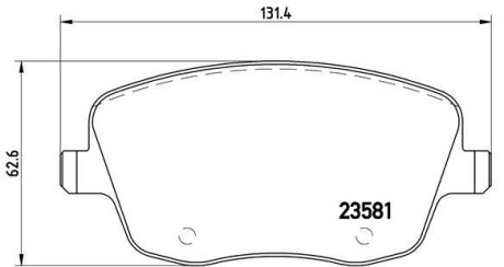 Комплект тормозных колодок, дисковый механизм BREMBO P85057